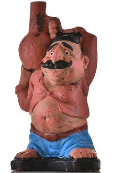 Вино Джорджиа Кантри Вайнс Киндзмараули 1 л красное полусладкое в фигурном керамическом кувшине