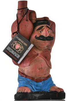 Вино Джорджиа Кантри Вайнс Киндзмараули 1 л красное полусладкое в фигурном керамическом кувшине