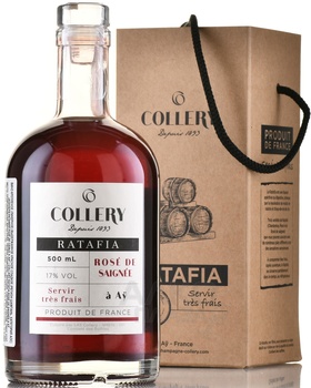 Collery Ratafia Rose de Saignee a Ay AOC - вино Ратафия Коллери Розе де Сенье а Аи АОС 0.5 л красное сладкое в п/у