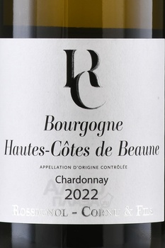 Rossignol-Cornu et Fils Bourgogne Chardonnay Hautes-Cotes de Beaune - вино Россиньоль Корню эт Фис Шардоне Бургонь От Кот де Бон 0.75 л белое сухое