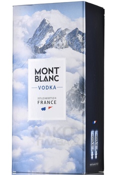 Mont Blanc - водка Монблан 1 л в п/у + 2 стопки