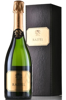 Razi’el Extra Brut - вино игристое Разиэль 0.75 л белое экстра брют в п/у (кошерное)