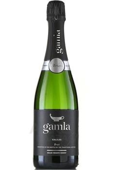 Gamla Brut - вино игристое Гамла Брют 0.75 л белое экстра брют (кошерное)