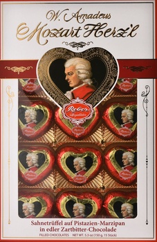 Шоколадный набор Ребер Моцарт сердечки 150 гр