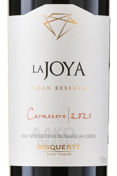 La Joya Gran Reserva Carmenere - вино Ла Хойа Гран Резерва Карменер 0.75 л сухое красное