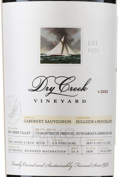 Dry Creek Vineyard Cabernet Sauvignon - вино Драй Крик Каберне Совиньон 0.75 л красное сухое