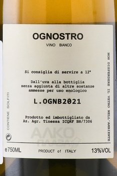 Tinessa Ognostro Bianco - вино Тинесса Оньостро Бьянко 0.75 л белое сухое