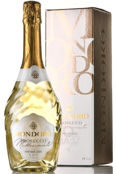 Mondoro Prosecco Millesimato - вино игристое Мондоро Просекко Миллезимато 0.75 л белое сухое в п/у