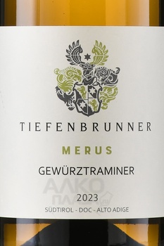 Tiefenbrunner Merus Gewurztraminer - вино Тифенбруннер Мерус Гевюрцтраминер 0.75 л белое сухое