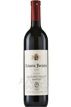Вино Захария Джорджадзе Алазанская Долина 0.75 л красное полусладкое