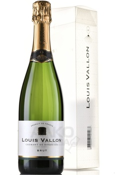 Louis Vallon Cremant de Bordeaux - вино игристое Луи Валлон Креман де Бордо 0.75 л белое брют в п/у прозрачная