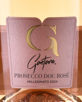 Gaetano Prosecco Rose Millesimato Extra Dry - вино игристое Гаэтано Просекко Розе Экстра Драй Миллезимато 0.75 л розовое экстра драй п/у