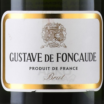 Gustave de Foncaude Cremant de Bordeaux - вино игристое Гюстав де Фонкод Креман де Бордо 0.75 л белое брют