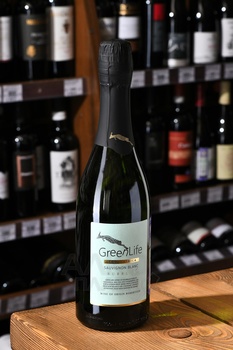 GreenLife Sauvignon Blanc Bubbles - вино игристое ГринЛайф Совиньон Блан Бабблс 0.75 л белое экстра брют