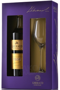 Lheraud Cognac VSOP - коньяк Леро ВСОП 0.7 л в п/у + 1 бокал