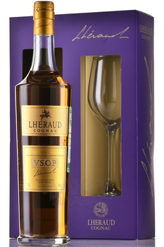Lheraud Cognac VSOP - коньяк Леро ВСОП 0.7 л в п/у + 1 бокал