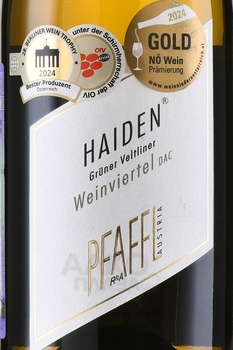 Pfaffl Haiden Gruner Veltliner - вино Пфаффль Хайден Грюнер Вельтлинер 0.75 л белое сухое