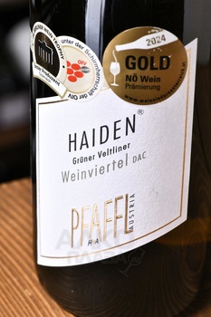 Pfaffl Haiden Gruner Veltliner - вино Пфаффль Хайден Грюнер Вельтлинер 0.75 л белое сухое