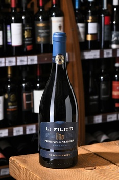 Masca del Tacco Li Filitti Primitivo di Manduria DOP Riserva - вино Маска дель Такко Ли Филитти Примитиво ди Мандурия Ризерва 0.75 л красное сухое