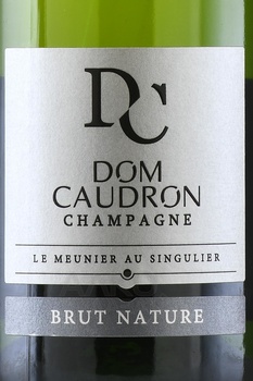 Dom Caudron Brut Nature Champagne - шампанское Дом Кодрон Брют Натюр 0.75 л белое брют натюр