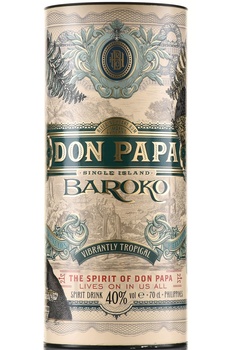 Don Papa Baroko - ром Дон Папа Бароко 0.7 л в тубе