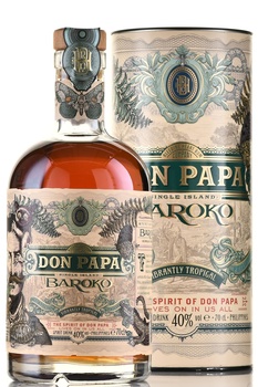 Don Papa Baroko - ром Дон Папа Бароко 0.7 л в тубе