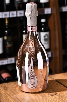 Bottega Pink Gold Prosecco Rose Brut - вино игристое Боттега Пинк Голд Просекко Розе Брют 0.75 л розовое брют