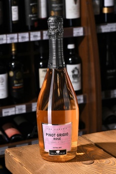 Pinot Grigio Rose Spumante Extra Dry - вино игристое Пино Гриджо Розе Спуманте Экстра Драй 0.75 л розовое брют