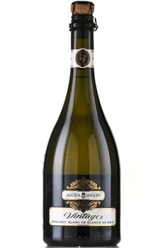 Вино игристое Агора Блан де Блан 0.75 л белое экстра брют