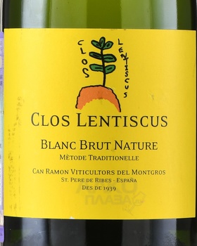 Clos Lentiscus Blanc Brut Nature - вино игристое Клоз Лентискус Блан Брют Натюр 0.75 л белое брют натюр