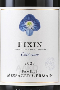 Famille Messager-Germain Fixin Cote Cour - вино Фамий Мессаже-Жермен Коте Кур Фисен 0.75 л красное сухое