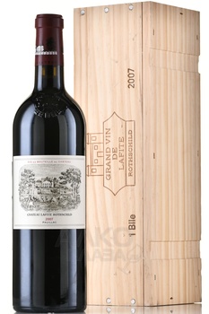Chateau Lafite Rothschild Pauillac AOC - вино Шато Лафит Ротшильд АОС Пойак 2007 год 0.75 л красное сухое в д/у