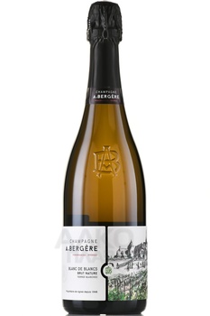 A. Bergere Blanc de Blancs Nature Terres Blanches - шампанское А.Бержер Блан де Блан Натюр Терр Бланш 0.75 л белое брют натюр