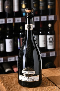 Вино игристое Агора Блан де Блан 0.75 л белое экстра брют