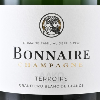Bonnaire Terroirs Grand Cru Blanc de Blancs - шампанское Боннэр Терруар Гран Крю Блан де Блан 3 л белое экстра брют в д/у