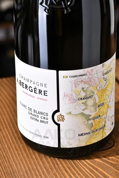 A. Bergere Blanc de Blancs Grand Cru Champagne - шампанское Шампань А.Бержер Блан де Блан Гранд Крю 0.75 л белое экстра брют
