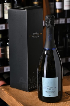 Terra Vizina Prosecco Millesimato - вино игристое Терра Вицина Просекко Миллезимато 0.75 л белое брют в п/у