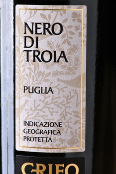 Grifone Nero di Troia Puglia - вино Грифоне Неро ди Троя Апулия 2021 год 0.75 л красное полусухое