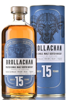 Brollachan Peated Aged 15 Years - виски Броллахан Питед 15 лет 0.7 л в тубе
