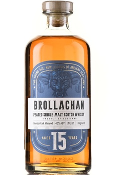 Brollachan Peated Aged 15 Years - виски Броллахан Питед 15 лет 0.7 л в тубе