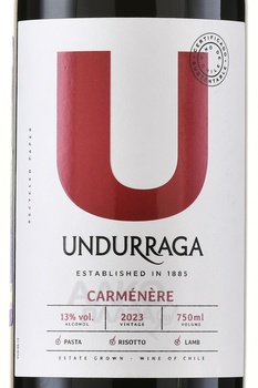 Undurraga Carmenere - вино Ундуррага Карменер 0.75 л красное сухое