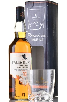 Talisker 10 Years Old - виски Талискер 10 лет 0.7 л в п/у + стакан