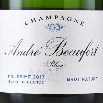 Andre Beaufort Polisy Blanc de Blancs - шампанское Андре Бофор Полизи Блан де Блан 0.75 л белое брют натюр