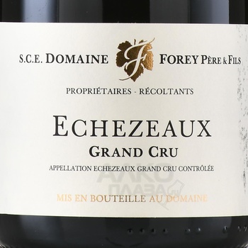 Domaine Forey Pere et Fils Echezeaux Grand Cru - вино Домэн Форе Пер э Фис Эшезо Гран Крю 0.75 л красное сухое