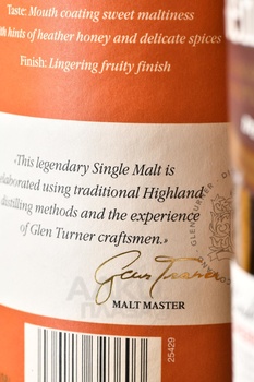 Single Malt Glen Turner Sherry Cask Finish - виски Сингл Молт Глен Тёрнер Шерри Каск Финиш 0.7 л в тубе