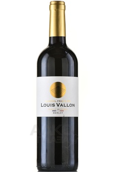 Louis Vallon Merlot - вино безалкогольное Луи Валлон Мерло 0.75 л красное полусухое