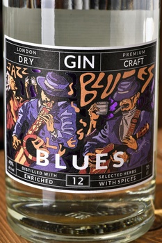Gin Blues London Dry Premium Crafters - джин Блюз Лондон Драй Премиум Крафт 0.7 л