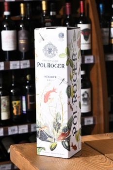 Pol Roger Brut Reserve gift box - шампанское Поль Роже Брют Резерв 0.75 л в картонной коробке