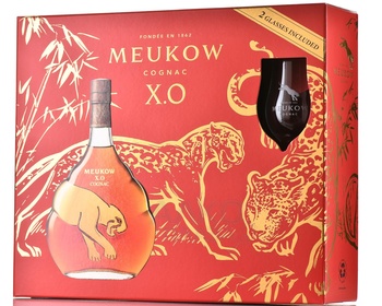 Meukow XO - коньяк Меуков ХО 0.7 л в п/у + 2 бокала