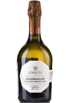 Corvezzo Prosecco Superiore Valdobbiadene - вино игристое Корвеццо Вальдоббьядене Просекко Супериоре 0.75 л белое брют в п/у